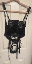 🖤🖤World Intimates Black Lace Corset Lingerie One Size🖤🖤