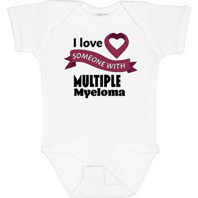 Inktastic I Love Someone With Multiple Myeloma Burgundy Heart Baby Bodysuit Care
