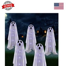 Halloween Decorations Solar Garden Lights Outdoor,6PACKS Halloween Ghost Deco...
