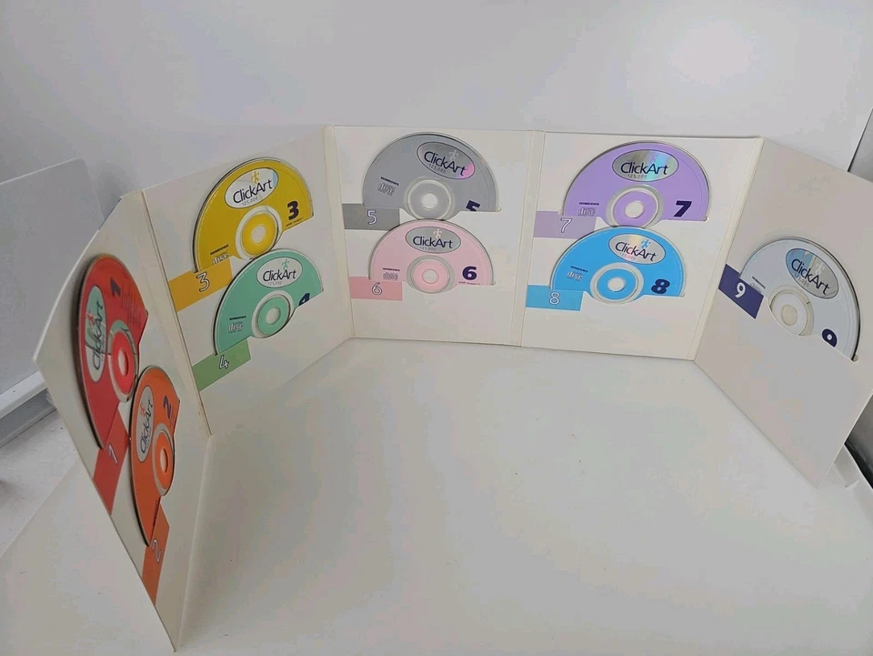 ClickArt 125,000 Cds 1 - 9 Complete 9 Disc Set Windows PC Images Animation Fonts - Image 2 of 4