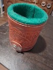 Vintage Hand Tooled Leather Dice Cup Poker Shaker Horse Deer With Dice — photo 5