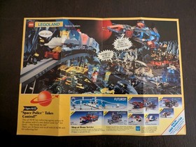 Vintage (1989) LEGO SPACE Futuron Space Police Blacktron Sets Poster - RARE