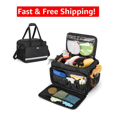#ad Versatile 5 Compartment Auto Detailing Bag – Perfect for Car Cleaning on the Go $69.46