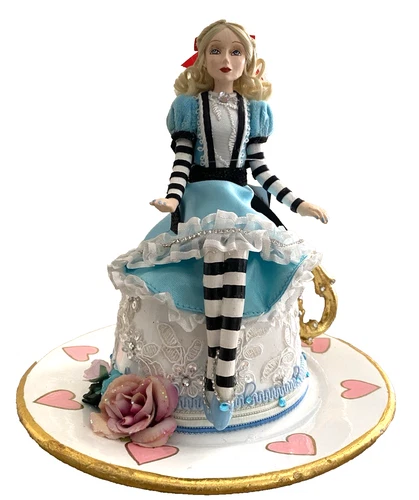 Katherine's Collection Alice on a Teacup Figurine New With Tags