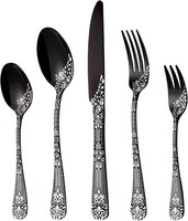 Besteckset 30-Teilig Edelstahl Schwarz FüR 6 Personen SpüLmaschinenfest 30 StüCk