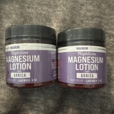 2 X Magnum Solace Nighttime Magnesium Lotion with Arnica Exp. 8/27