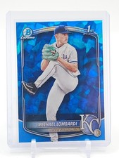 MICHAEL LOMBARDI 2025 BOWMAN CHROME 1ST SAPPHIRE ROOKIE #BDC-118 Q0208