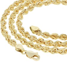 14K Yellow Gold 2.5mm Curb Cuban Chain Link Pendant Necklace Bracelet 20  