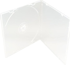 5.2Mm Durable CD Case, Slim Single Clear PP Poly Plastic Cases, 100 Pack.