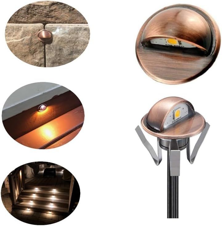 Pack of 10 Low Voltage LED Deck Lights Outdoor Step Stair Lights D35MM 12V IP65