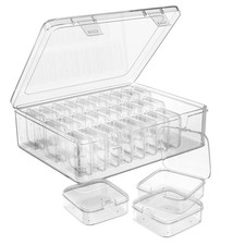 Bead Organizer Box, 30pcs Small Clear Plastic Storage Containers, Craft
