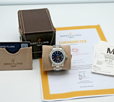Breitling Top Time B31 Top 38 AB3113 Silber/Blau Automatik Full Set aus 2026