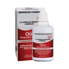 Enzymatic Ear Solution For Dogs And Cats With 1 Hydrocortisone, 1.25oz 37ml.