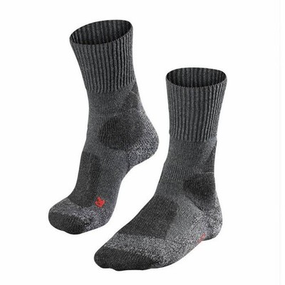 2 Paar falke tk1  42-43 Socken Trekking Wandern TK 1 Neuware Asphalt Melange