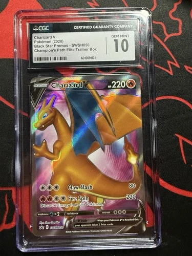 Charizard V Black Star Promo SWSH050 Champion’s Path ETB CGC 10 MINT
