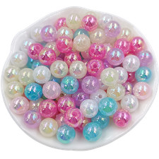 Bracelet DIY For Jewelry Making Acrylic Round Beads 8mm 100Pcs/10mm 50Pcs