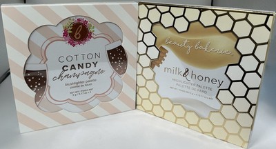 Beauty Bakerie Cotton Candy Blushlighter + Milk & Honey Highlighter Palettes 2Pc