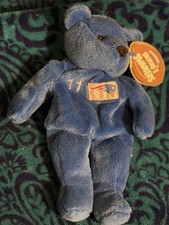 vintage 1999 DREW BLEDSOE 11  SALVINO  S BAMMERS  NE PATRIOTS BEANIE BEAR w/TAG