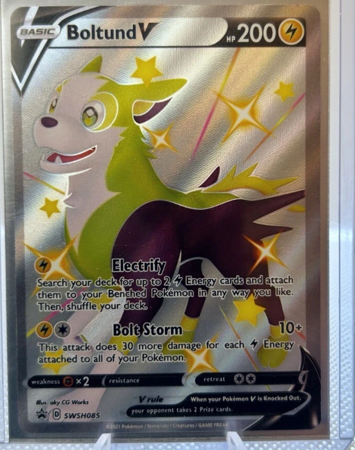 Pokémon Boltund V SWSH Black Star Promos SWSH085 Near Mint
