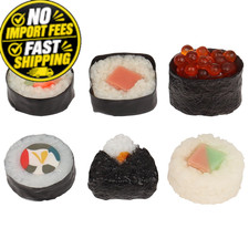 CHRWAKLE Fake Sushi 6Pcs Realistic Play Food Model Simulated Multi Color