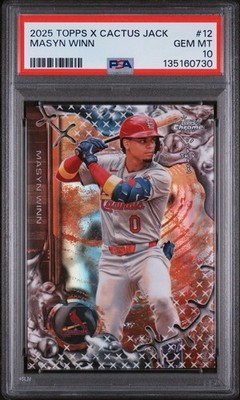 2025 Topps Baseball x Cactus Jack Masyn Winn St Louis PSA 10 Fanatics Fest