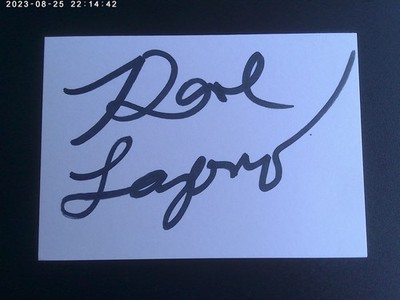 Karl Lagerfeld (+)  Autogramm Karteikarte weiß 7,5x10,5