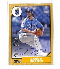 2022 Topps Jacob Brentz 1987 35th Anniversary Auto Rookie Card Royals 