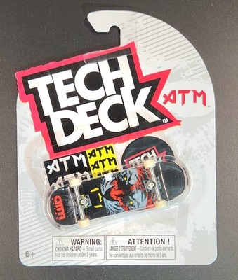 2025 Tech Deck ATM Click Skateboards ''Tiger'' Black Fingerboard     