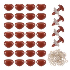 Safety Nose, 100Pcs 14mm Realistic Doll Safety Nose, Brown