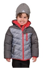 Snozu Kid Jacket with Hat, 3T gray  red Perfect for COLD snow days- NWT