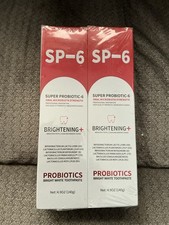 New Super Probiotic - 6 Bright White Toothpaste, Oral Microbiota Strength, 2 PAC