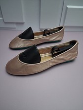 Tieks Gavrieli Women  s Metallic Rose Gold Ballet Flats Leather Foldable Size 9
