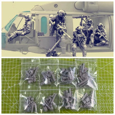 1/35 Scale Modern Special Forces Helicopter Resin Figures 6 Soldier Kit for Dior