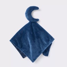 Cloud Island Navy BLUE MOON Velvet Satin Small Security Blanket Lovey Target