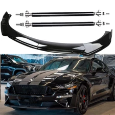 Front Bumper Lip Body Kit Spoiler Splitter Glossy Black For Ford 05-09