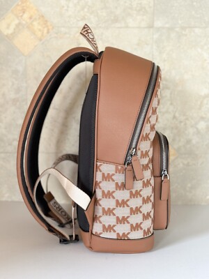 MICHAEL KORS COOPER LARGE COMMUTER BACKPACK MK BEIGE BROWN | eBay