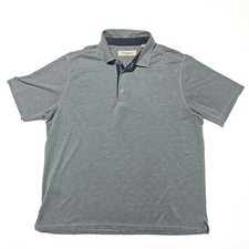 Tommy Bahama Polo Mens Extra Large XL Gray Performance Short Sleeve Shirt