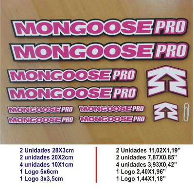 Sticker Vinilo Pegatina Decal Vinyl Aufkleber Adesivi Autocollant Mongoose Pro R
