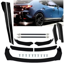 Front Bumper Lip Spoiler Splitter Side Skirt Rear For Mazda 2 3  5