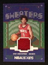 2021-22 Hoops Josh Christopher RC Rockets Rookie Sweaters Relic Card RSW-JC