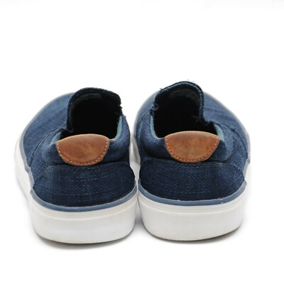 Crevo Pax Blue Fabric Slip On Dual Gusset Boat Loafer Sneaker Shoes Mens 8.5 Crevo Pax Blue Fabric Slip On Dual Gusset Boat Loafer  main image 2