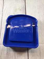 Wonder Bread Vintage 2010 Sandwich Container Blue Lid With Dots