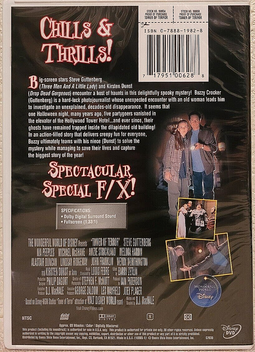 Tower Of Terror (Disney DVD, 1997) Kirsten Dunst, Steve Guttenberg