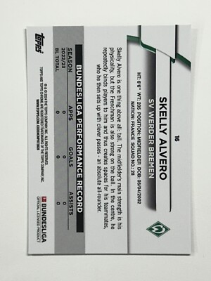 2024 Topps Chrome Skelly Alvero RC SV Werder Bremen | eBay