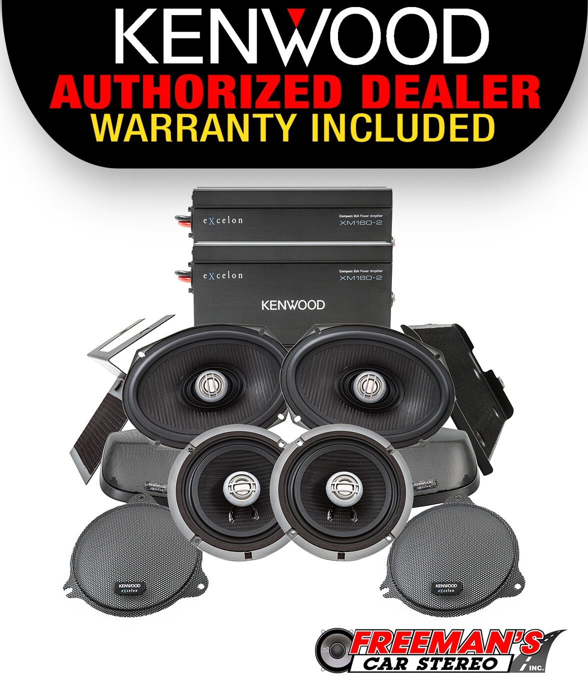 Kenwood P-HD3FR Speakers and Amplifier Kit for Select Harley-Davidson Motorcycle