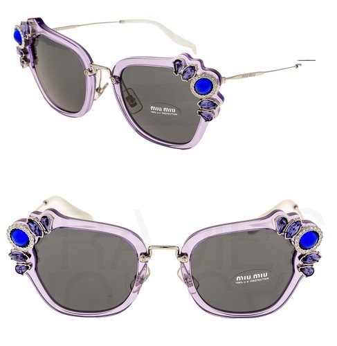 Miu Miu Sunglasses SMU51T 4UD-085 Light Pink Gold Cat Eye w 