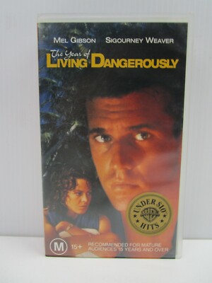 The Year of Living Dangerously, Mel Gibson, VHS Tape, Vintage Video, Movie M15+