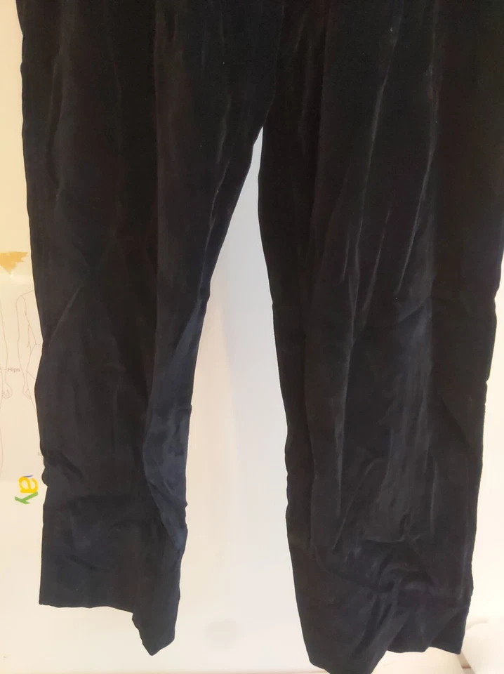 Pantalones de terciopelo de cintura alta con cremallera lateral Lizwear de colección Foto 3 de 4