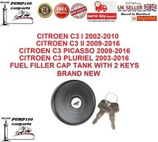 FUEL CAP FOR CITROEN C3 C3 PICASSO PLURIEL FILLER LOCKING TANK & KEYS 