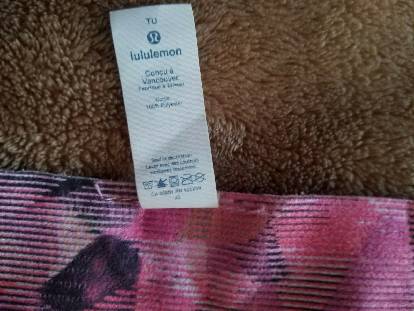 LULULEMON Rectangular Multi-Color Pink Shawl Wrap… - image 9